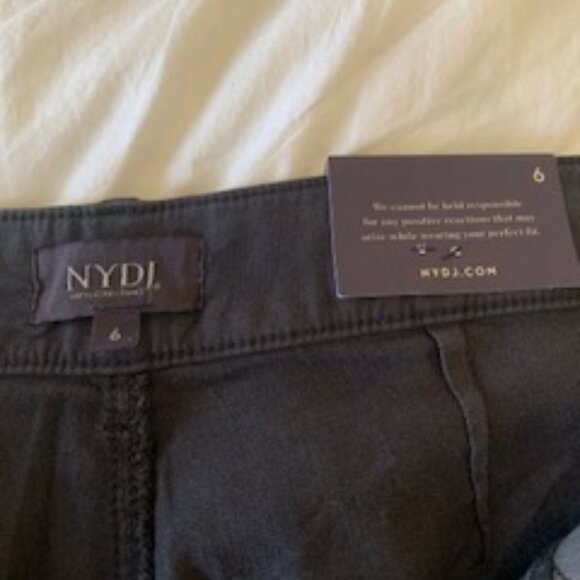 NYDJ Stretch Linen Trouser Pant_Black_Size 6 - Picture 6 of 8